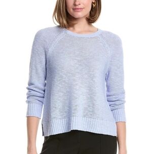 Eileen Fisher Organic Linen Cotton Crewneck Sweater, Lilac, Women's XS